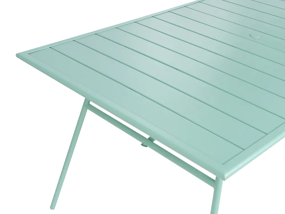 Gartentisch TERENZO 160 cm 90 cm Metall Mintgrün_1077650