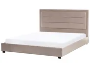 Bed Velvet ROUEN 180 x 200 cm (EU Super King) Taupe_1004663