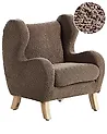 Kindersessel FARUM Bouclé Braun