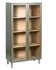 Vitrine mit Glastüren TINGLEDALE 80 cm Grün_1081367