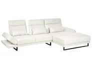Ecksofa 4-Sitzer IKAST Stoff Cremeweiß linksseitig_961832