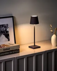 Wireless LED Table Lamp BACEIRO with Dimmer Metal Brown_1041970