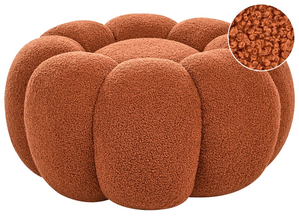 Pouf BEAUFORT Bouclé Braun