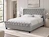 Bett mit Lattenrost Samtstoff AVALLON 140 x 200 cm Grau