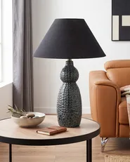Tischlampe MATINA Keramik Schwarz_849294