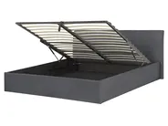 Bett mit Stauraum ORBEY Stoff Grau 160 x 200 cm_728167