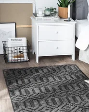 Rug ADATEPE Dark Grey 80 x 150 cm Viscose_750691