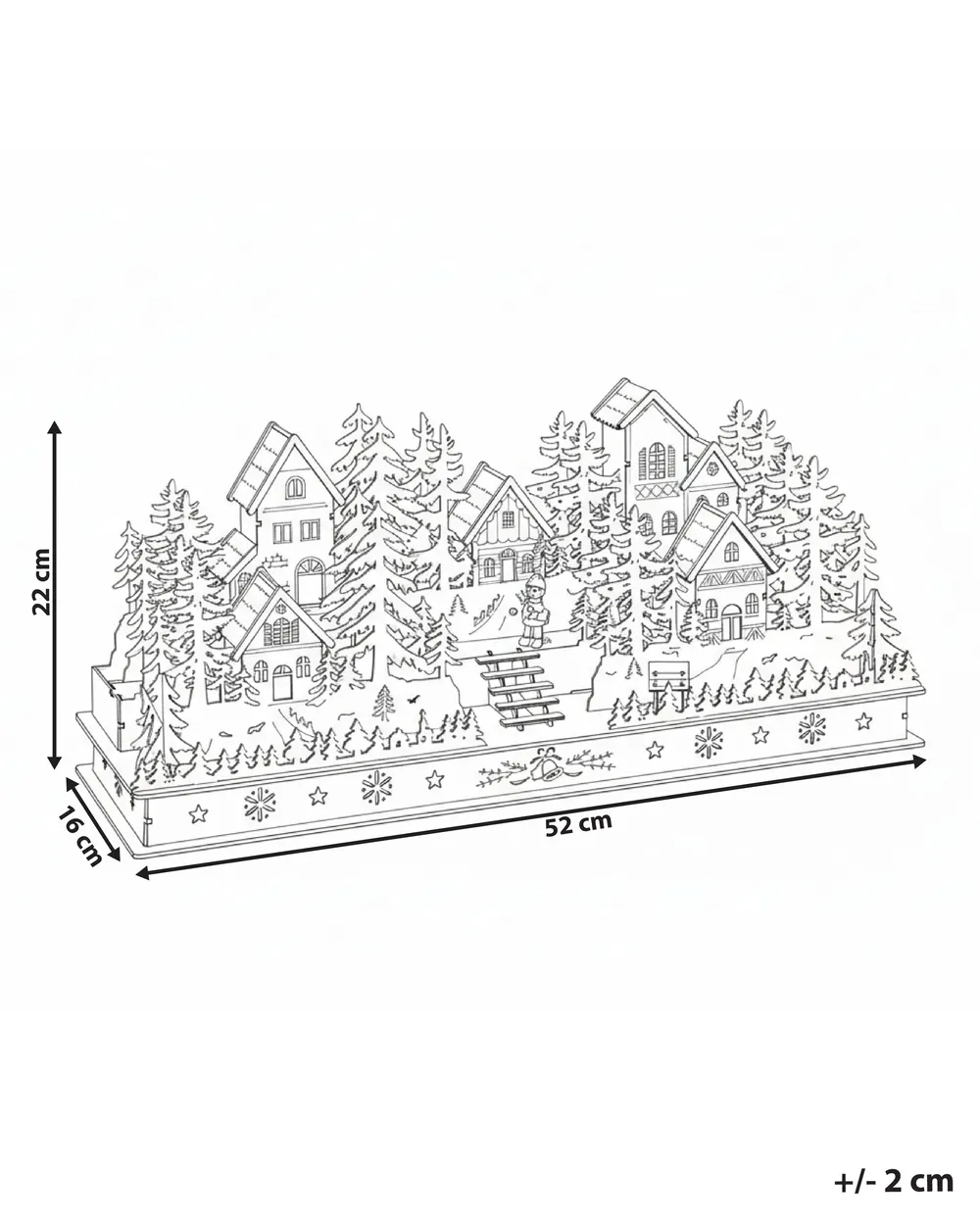 Weihnachtsdekoration LED VANSJO 22 cm Hellbraun_1017140