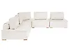 Modul Ecksofa 5-Sitzer TIBRO Stoff Cremeweiß rechtsseitig
