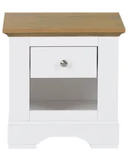 Nachttisch mit 1 Schublade WINGLAY Weiß_756324