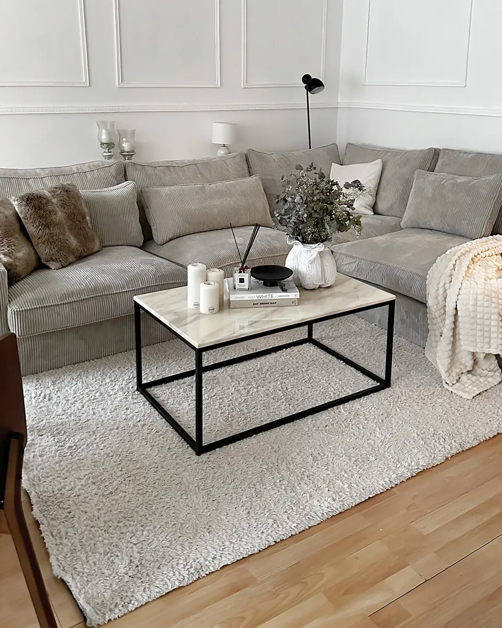 Coffee Table DELANO Marble/ Black_907382