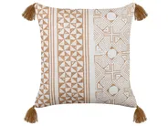 Dekokissen MALUS 45 x 45 cm Baumwolle Hellbraun Orientalisches Muster_838581