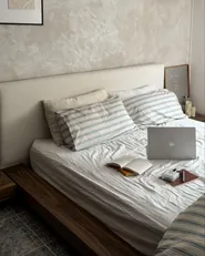 Bett mit LED ZEN 160 x 200 cm Braune Esche_1095738