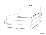 Bett mit Lattenrost Kunstleder LIMANTON 140 x 200 cm Goldbraun_863230