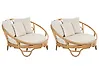 Sonneninsel 2er Set ROSSANO Rattan Naturfarben