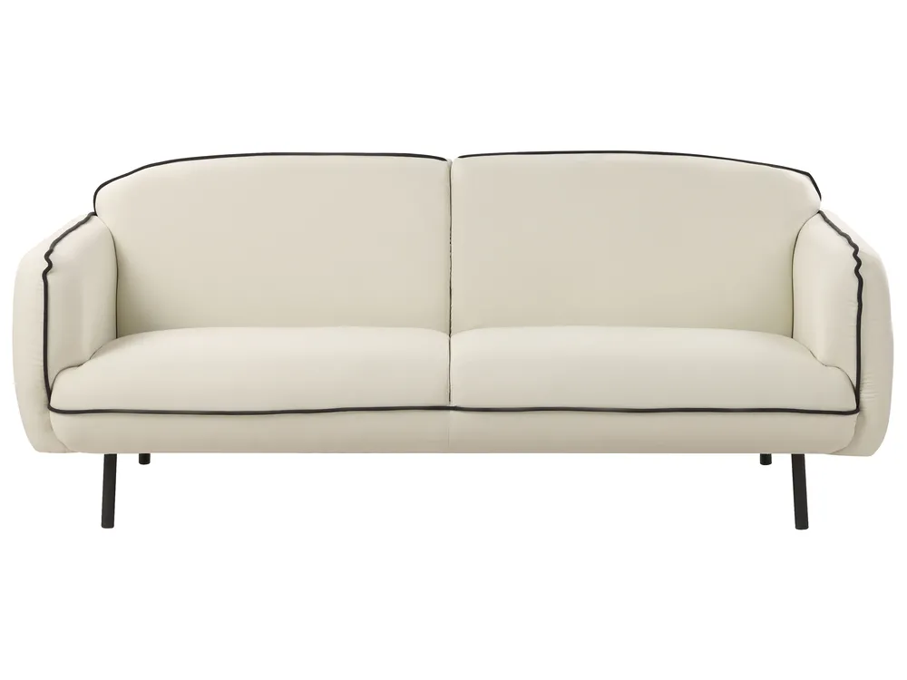 Sofa 3 Seater TONSBERG with Ottoman Fabric Light Beige_927330
