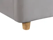 Bett mit Stauraum BATILLY Samtstoff Hellgrau 180 x 200 cm_830209