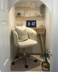 Desk Chair KATONAH Velvet Light Beige_940148