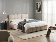 Bett mit Stauraum NOYON Stoff Hellbeige 160 x 200 cm_1056103