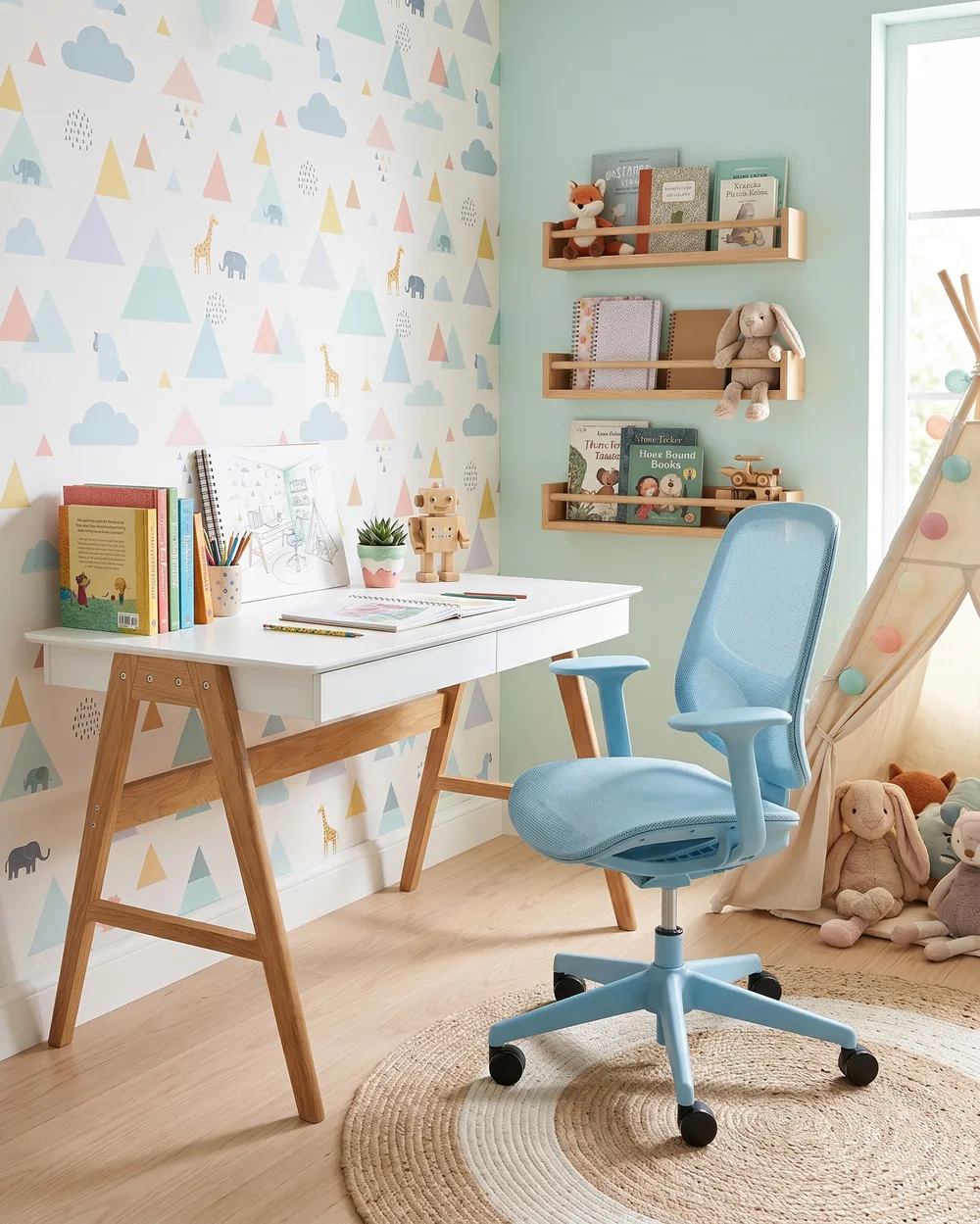 Office Chair AERI Light Blue