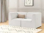 Modulsofa 2-Sitzer LEMVIG Cord Cremeweiß_875522