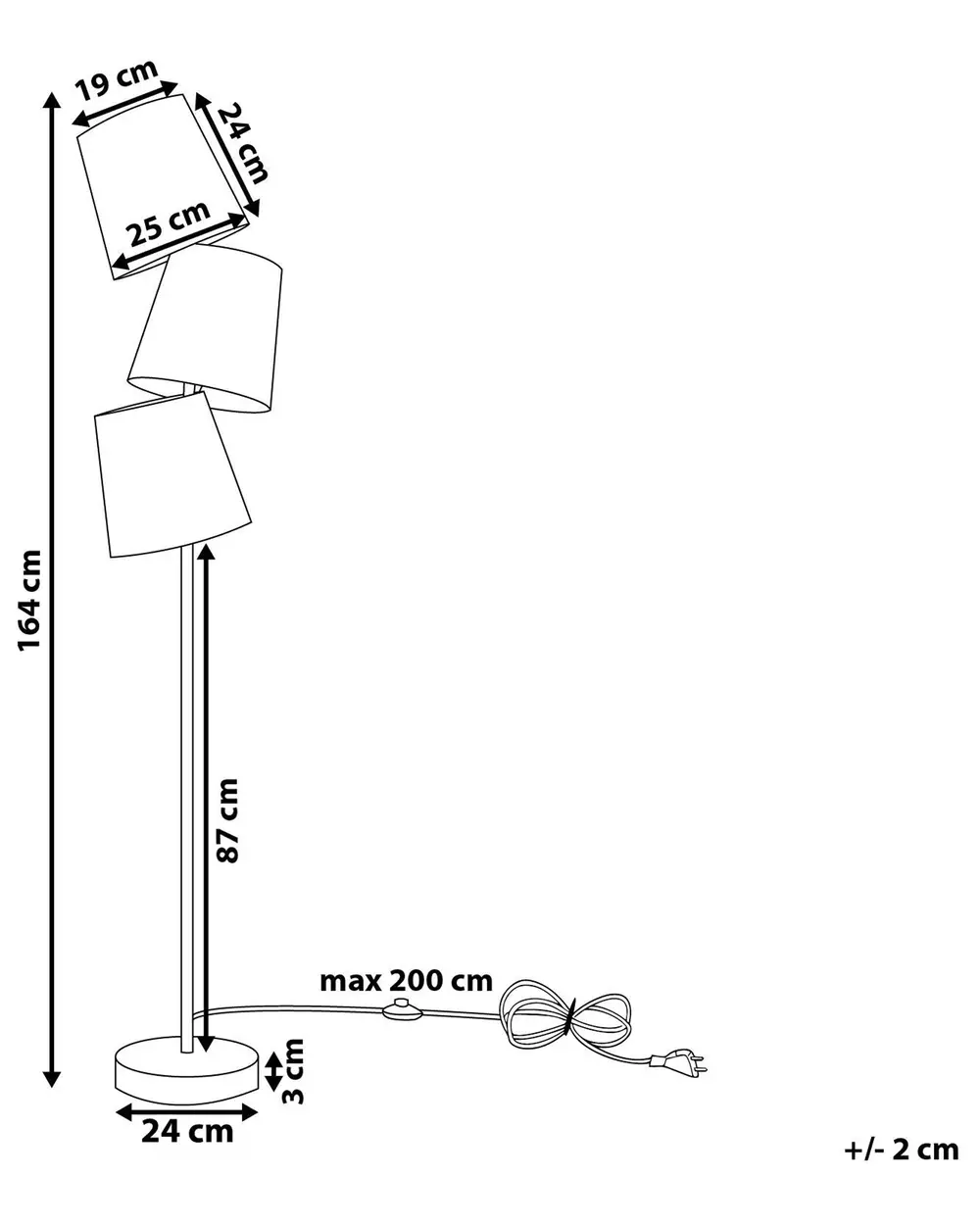 Floor Lamp RIO GRANDE Metal Black_795991