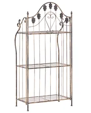 Regal VISANO 59 cm 123 cm Metall Schwarz_1029399