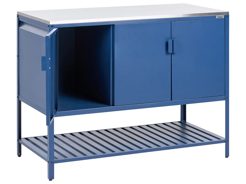 Outdoor-Küchenschrank MAENZA Blau Metall_1044834