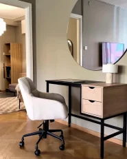 Desk Chair PALMDALE Velvet Light Beige_1027415