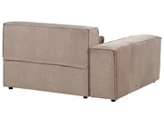 Modul Ecksofa 4-Sitzer HELLNAR Stoff Hellbraun rechtsseitig_912373