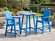 Garten Bartisch ADIRONDACK 60 cm 59 cm Kunststoff Blau_1183932