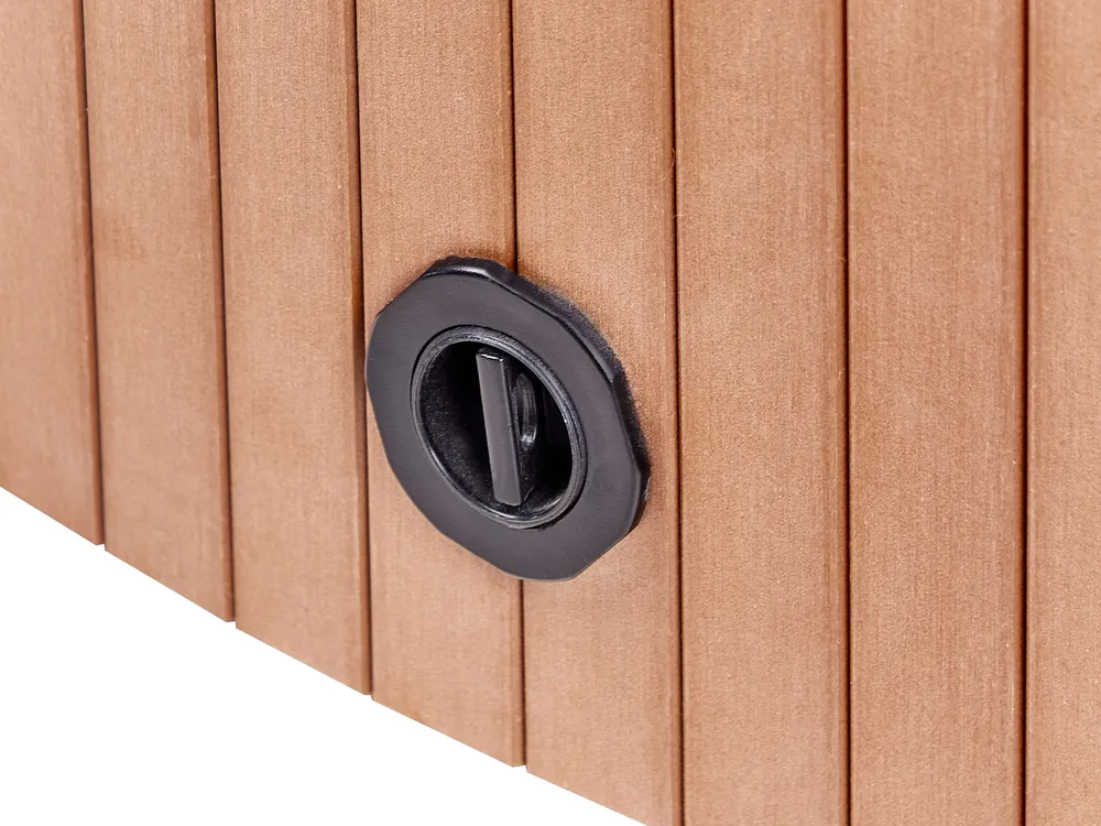 Outdoor Hot Tub with LED MARFIL Brown_965381
