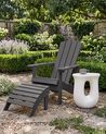 Gartenstuhl ADIRONDACK mit Fußstütze Dunkelgrau