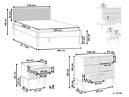 Schlafzimmer Set Kiefernholz AMBAZAC 160 x 200 cm Hellbraun_1118941