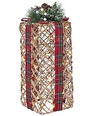 Weihnachtsdekoration 3er Set LED KAUSALA 65/55/45 cm Weihnachtsgeschenke Braun_1179616