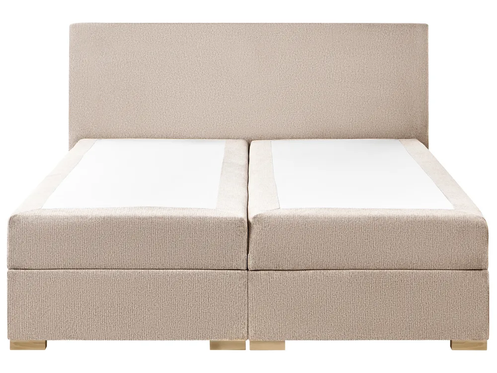 Divan Bed with Storage MAJOR Fabric Taupe 180 x 200 cm (EU Super King)_1028186