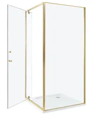 Shower Enclosure DARLI 900 x 900 x 1850 mm Gold_944220