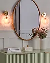 Wandlampe 2er Set ANADYR Glas Rosa