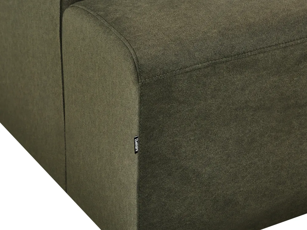 Corner Sofa 4 Seater KIRUNA Velvet Dark Green Right Hand_958061