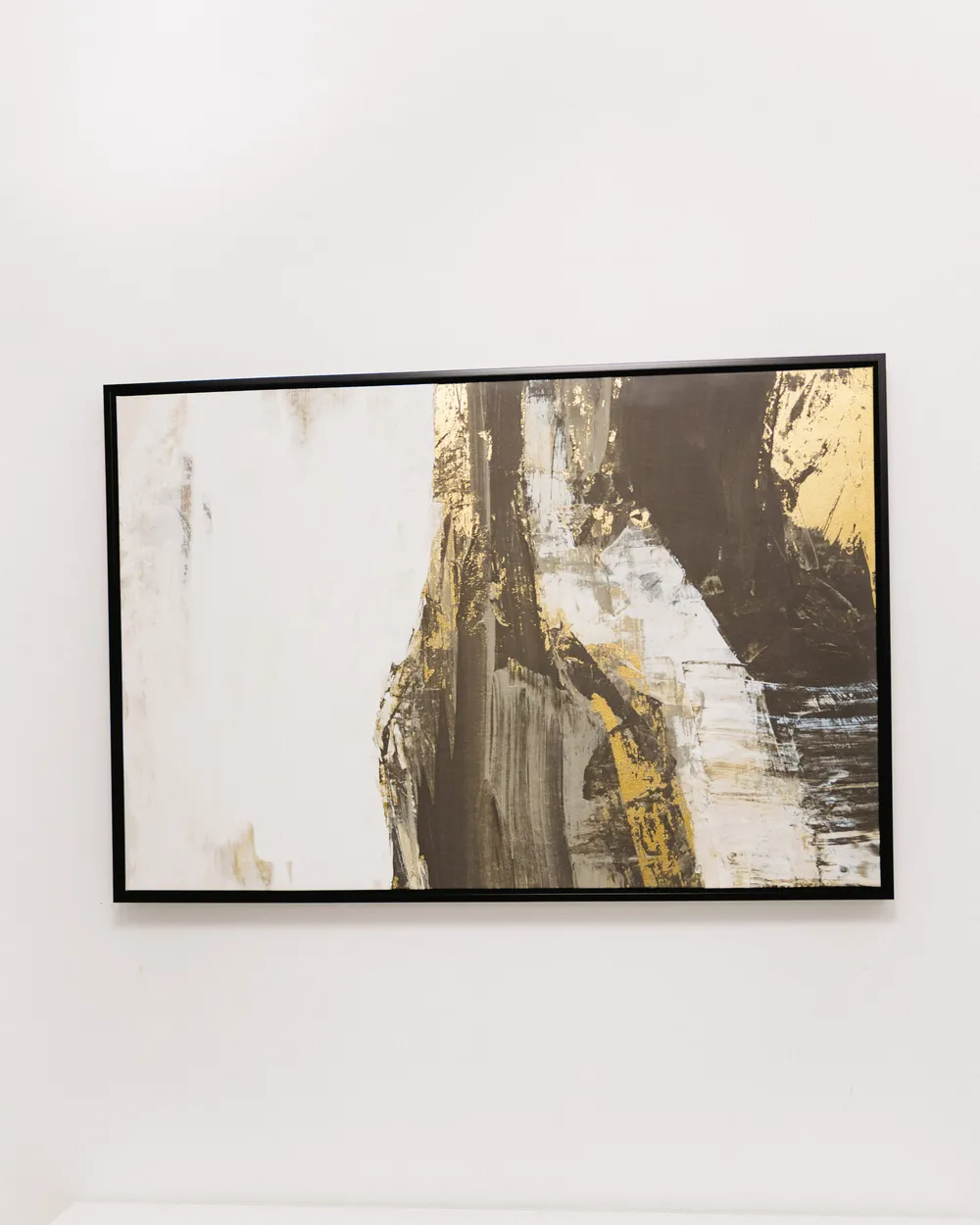 Canvas STATTE 63 x 93 cm Abstraktes Muster Schwarz_983449