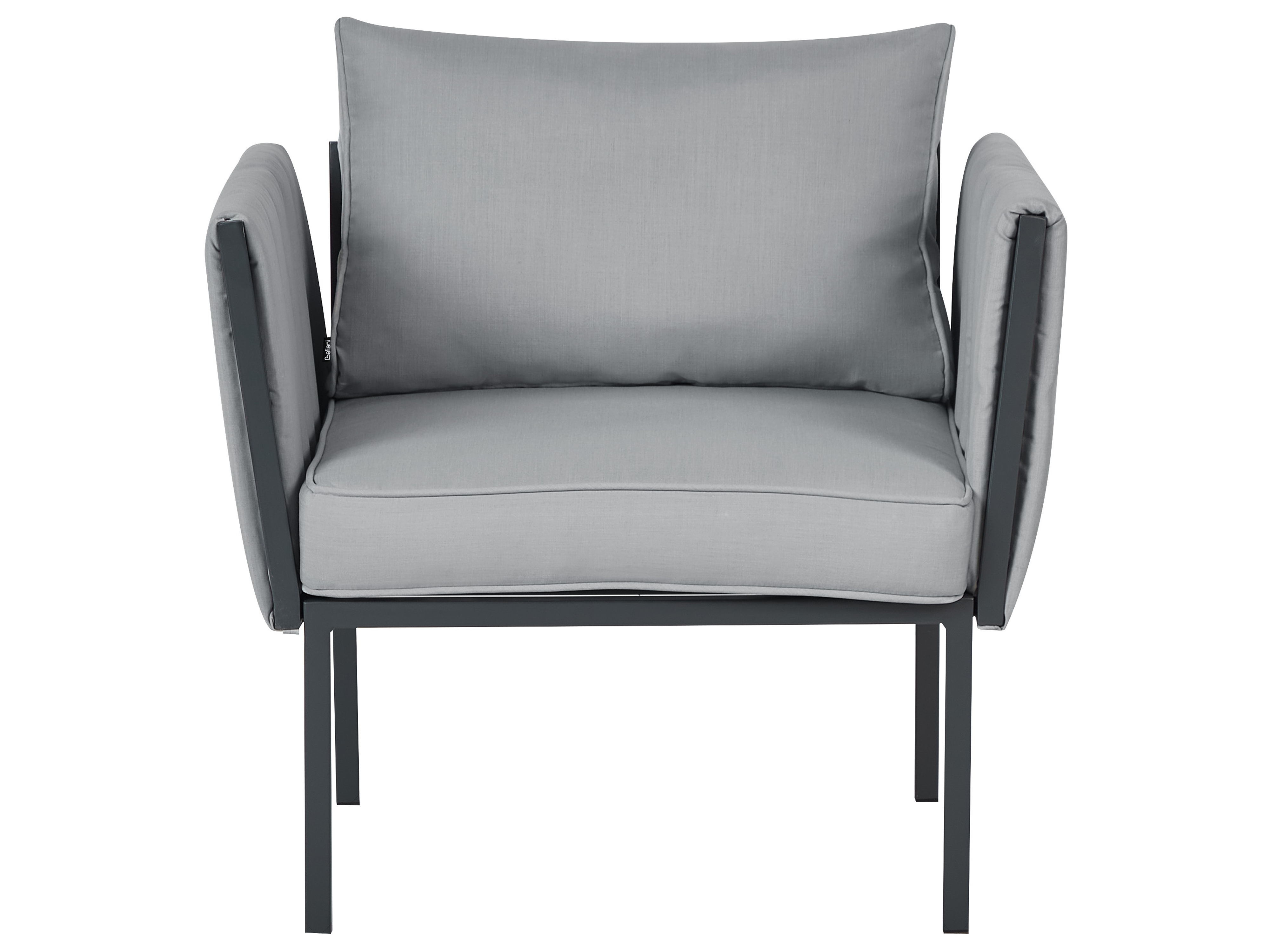 Lounge Set mit Tisch 5-Sitzer SKALA Metall Dunkelgrau_934682