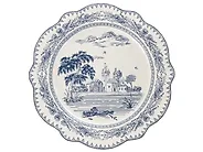 20-Piece Dinnerware Set BAY LEAF Porcelain White/Blue_1191736