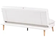 Sofa Bed 3 Seater YILA Fabric White_1056284