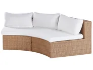 Lounge Set mit Tisch 9-Sitzer SEVERO Polyrattan Beige_904437