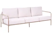 Gartensofa Set 7-Sitzer NUXIS mit Tischen Metall Hellbeige_1083046