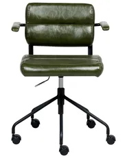Desk Chair CANDOR Faux Leather Dark Green_993050