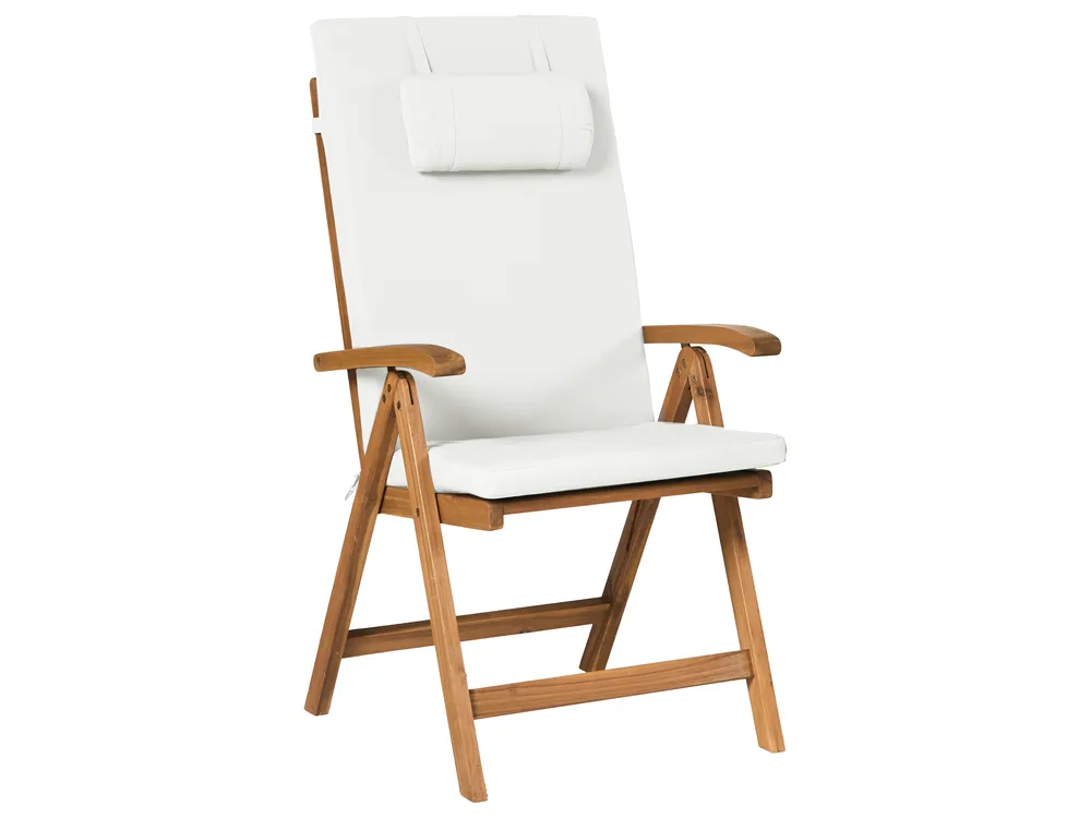 Gartenmöbel Set 6-Sitzer JAVA PREMIUM Akazienholz Cremeweiß_1066271