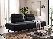 Sofa 3 Seater FAXEN Fabric Black_1175166