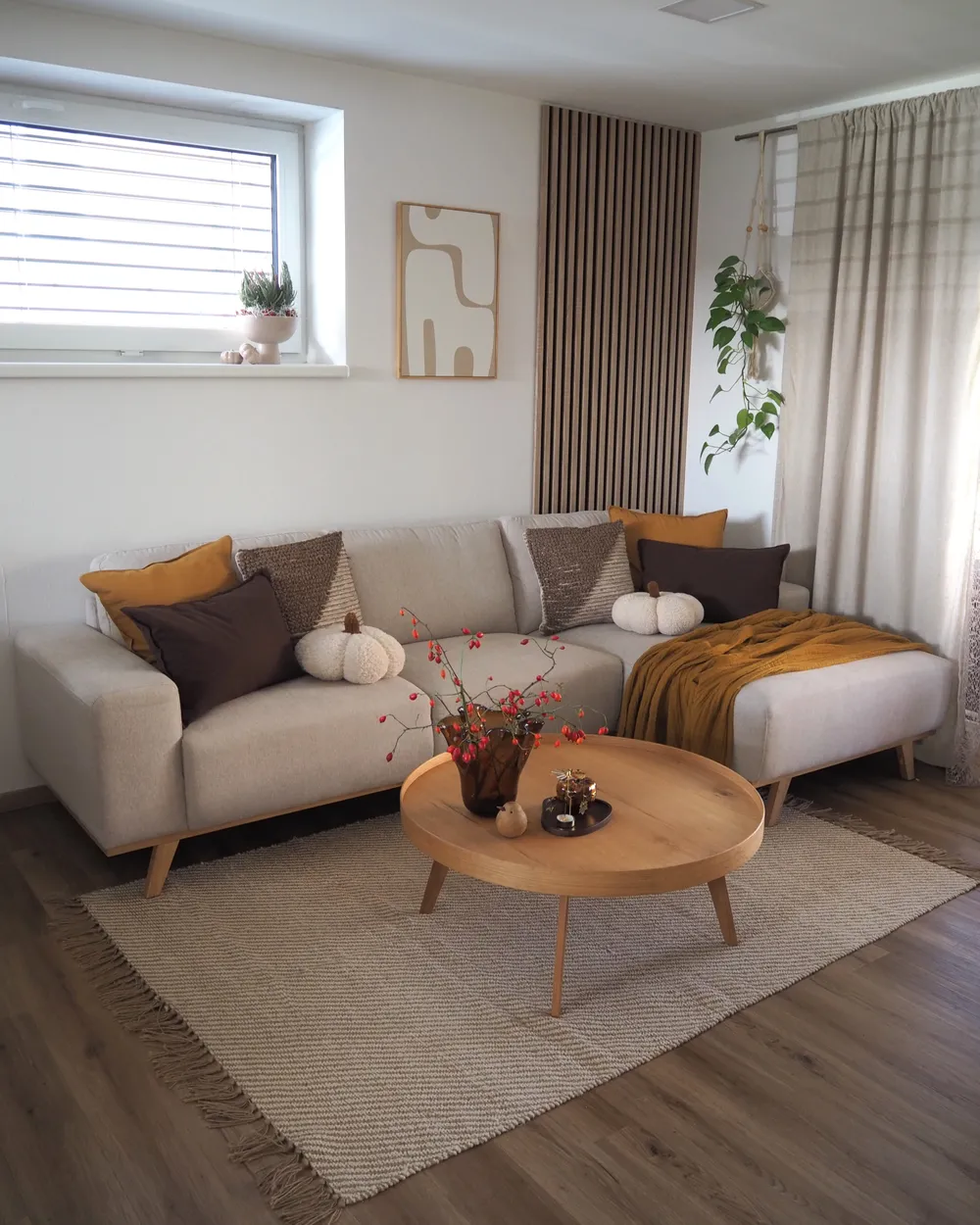 Ecksofa 3-Sitzer NORA Stoff Hellbeige linksseitig_1027371