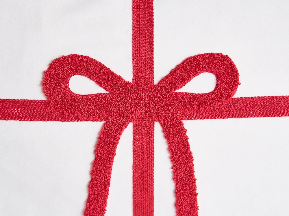 Set van 3 sierkussens XAVIA 30 x 50 cm 45 x 45 cm Wit kerstmotief_1164616